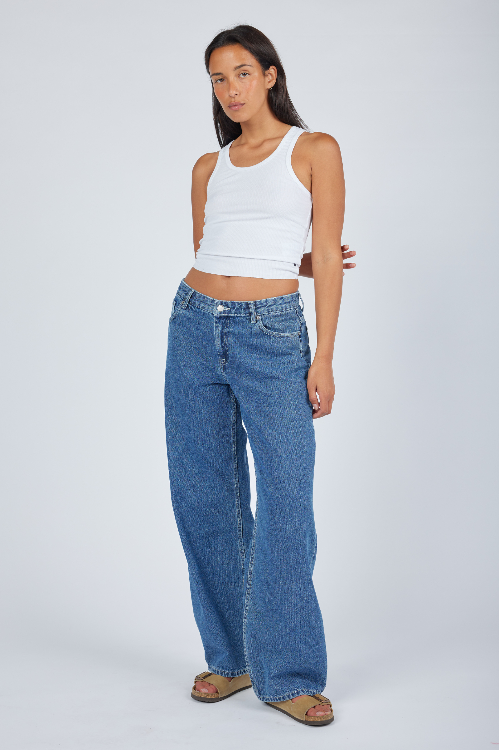 Hill Jeans Petite Pebble Mid Stone Dr Denim Jeans Australia – Dr