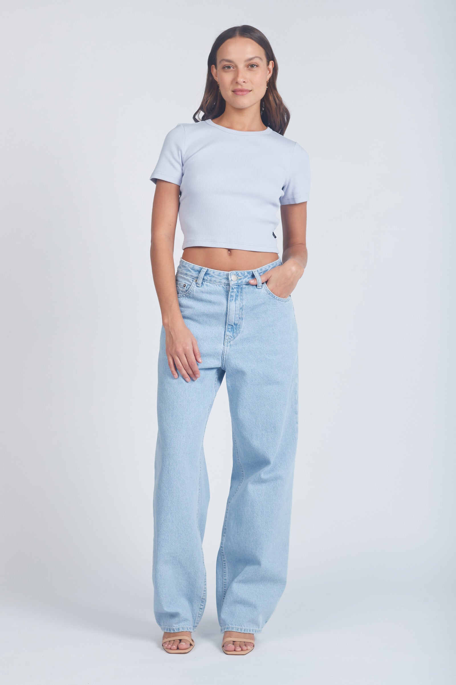 Baggy Jeans Super Blue Jeans Donna Jeans Pebble Superlight Retro