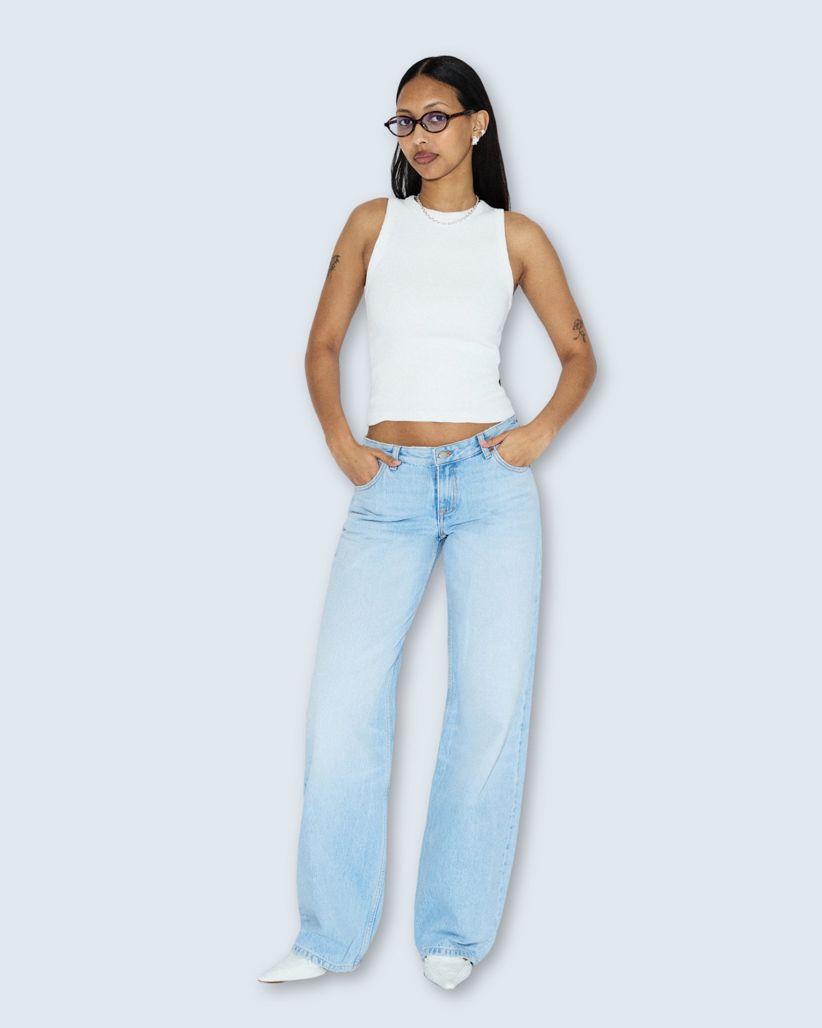 Hill Low Jeans PETITE Stream Light Fade Dr Denim Jeans