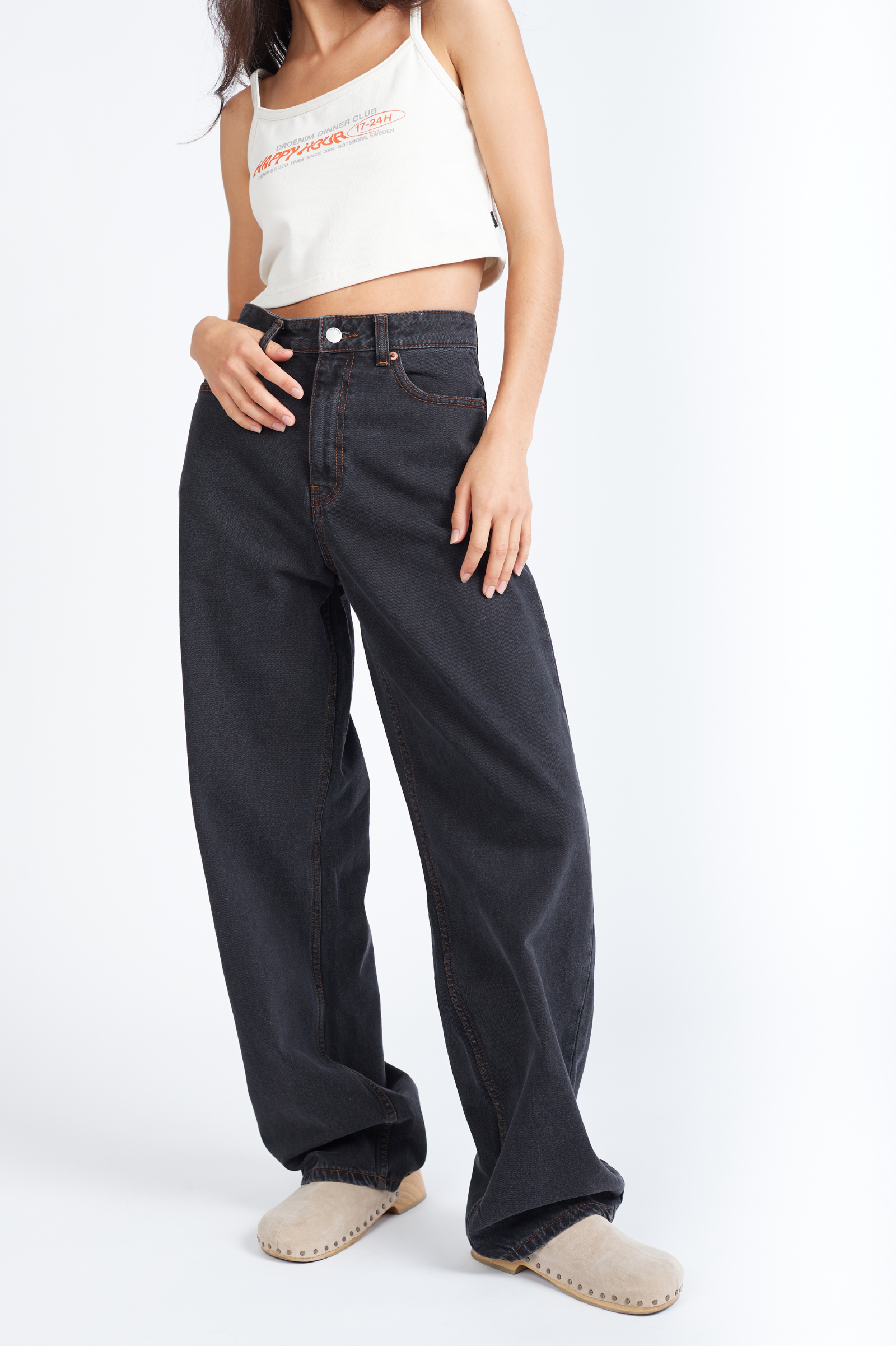 Donna Jeans Dust Washed Black Dr Denim Jeans Australia – Dr