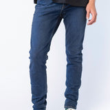 Chase Skinny Jeans - Moat Plain Dark Blue