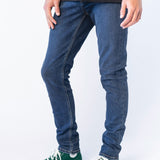Chase Skinny Jeans - Moat Plain Dark Blue