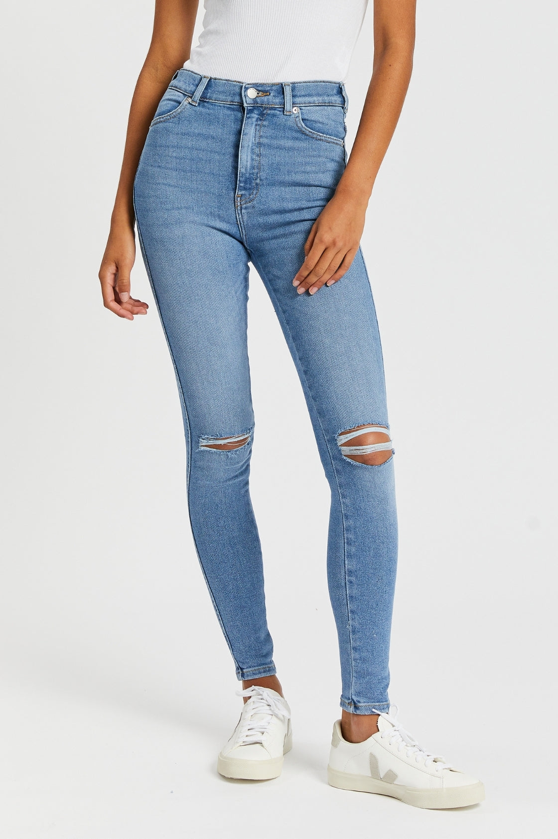 Dr Denim Australia Moxy Jeans Westcoast Light Blue Ripped