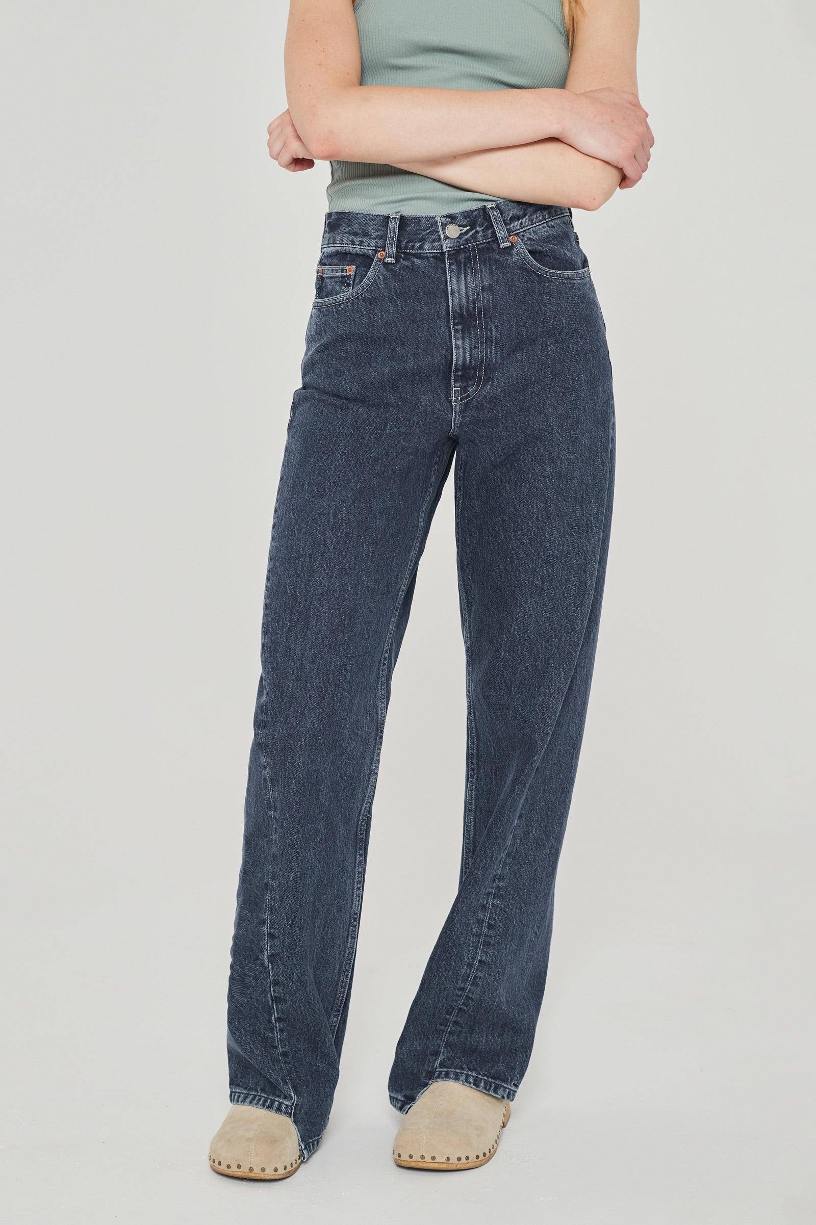Echo Jeans Spiral Cut Boulder Dark Retro Dr Denim Jeans