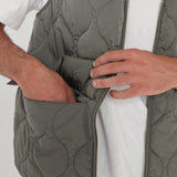 Sam Quilted Vest - Thyme