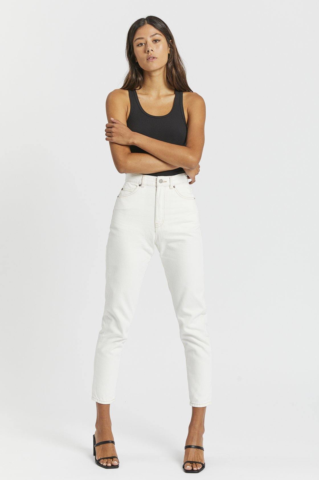 Dr Denim Jeans Australia Nora Mom Jeans Light Ecru – Dr Denim