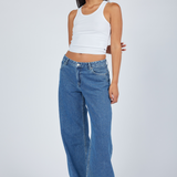 Hill Low Jeans Petite - Pebble Mid Stone