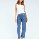 Arch Straight Jeans - Pebble Mid Stone