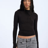 Aria Long Sleeve Top - Black