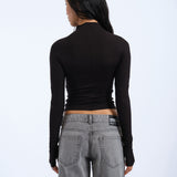 Aria Long Sleeve Top - Black