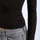 Aria Long Sleeve Top - Black