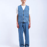 Denver Worker Vest - Stream Sky Retro Contrast