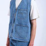 Denver Worker Vest - Stream Sky Retro Contrast