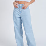 Donna Baggy Jeans Petite - Pebble Superlight Retro