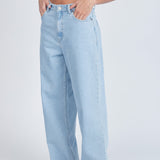 Donna Baggy Jeans Petite - Pebble Superlight Retro