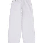 White jeans on a white background