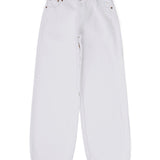 White jeans on a white background