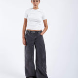 Ary Wide Jeans - Mid Grey Retro