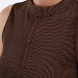 Deia Waffle Top - Chocolate