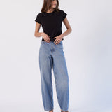 Donna Baggy Jeans - Stream Sky Used