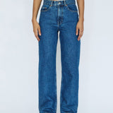 Echo High Straight Jeans PETITE - Bay Mid Retro