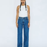 Echo High Straight Jeans PETITE - Bay Mid Retro