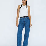 Echo High Straight Jeans PETITE - Bay Mid Retro