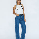 Echo High Straight Jeans - Bay Mid Retro