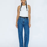 Echo High Straight Jeans PETITE - Bay Mid Retro