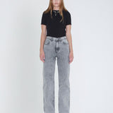 Echo High Straight Jeans TALL - Tar Ash Grey
