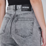 Echo High Straight Jeans - Tar Ash Grey