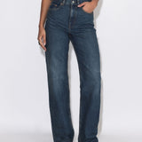 Echo High Straight Jeans - Bay Dark Used Vintage