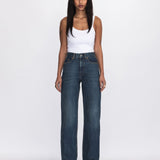 Echo High Straight Jeans - Bay Dark Used Vintage