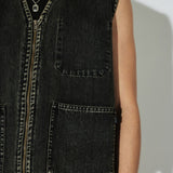 Enver Worker Vest - Aged Black