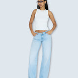 Hill Low Jeans PETITE - Stream Light Fade