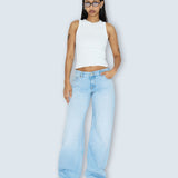Hill Low Jeans PETITE - Stream Light Fade