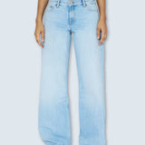 Hill Low Jeans PETITE - Stream Light Fade
