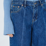 Hill Low Relaxed Jeans - Haze Mid Retro Crease