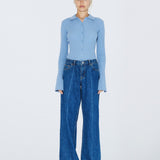 Hill Low Relaxed Jeans - Haze Mid Retro Crease