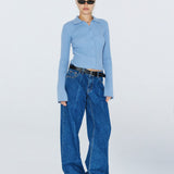 Hill Low Relaxed Jeans - Haze Mid Retro Crease