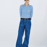Hill Low Relaxed Jeans - Haze Mid Retro Crease