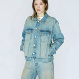 Joey Trucker Jacket - Stream Sky Aged