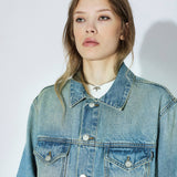 Joey Trucker Jacket - Stream Sky Aged