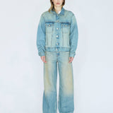 Joey Trucker Jacket - Stream Sky Aged