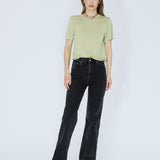 Lyra Top - Lt Green Mono