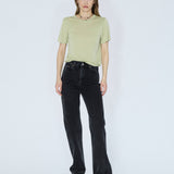 Lyra Top - Lt Green Mono