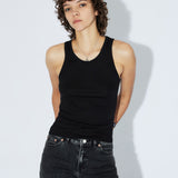 Mella Top - Black Mono