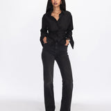 Moxy High Straight Jeans - Black Mist