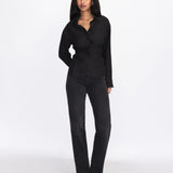 Moxy High Straight Jeans - Black Mist