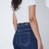 Moxy High Straight Jeans - Vale Dark Plain Contrast